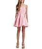 Color:Bliss Pink - Image 1 - Charlotte Little/Big Girls 5-16 Sleeveless Tiered Mini Dress