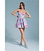 Color:Garden Floral - Image 5 - Elsie Floral Corset Bodice Sleeveless Sweetheart Neck Mini A-Line Dress