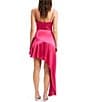 Color:Magenta - Image 2 - Idres V-Neck Sleeveless Asymmetrical Hem Mini Dress