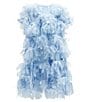 Bardot Big Girls Short Sleeve Mallory Tiered Mini Dress, Color:Soft Blue - Image 1