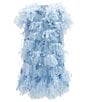 Bardot Big Girls Short Sleeve Mallory Tiered Mini Dress, Color:Soft Blue - Image 2