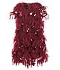 Bardot Big Girls Short Sleeve Mallory Tiered Mini Dress, Color:Burgundy - Image 2