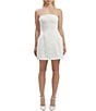 Color:Orchid White - Image 1 - Karoline Structured Strapless Sleeveless Full Balloon Skirt Mini Dress