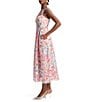 Bardot Lilah Floral Print Sweetheart Neck Sleeveless Corset Midi Dress, Color:Pink Floral - Image 3
