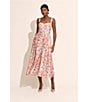 Bardot Lilah Floral Print Sweetheart Neck Sleeveless Corset Midi Dress, Color:Pink Floral - Image 5