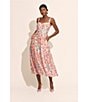 Bardot Lilah Floral Print Sweetheart Neck Sleeveless Corset Midi Dress, Color:Pink Floral - Image 6