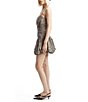 Bardot Lissett Poplin Leopard Print Sweetheart Neck Sleeveless Drop Waist Bubble Hem A-Line Mini Dress, Color:Leopard - Image 3