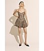 Bardot Lissett Poplin Leopard Print Sweetheart Neck Sleeveless Drop Waist Bubble Hem A-Line Mini Dress, Color:Leopard - Image 5