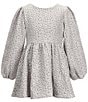 Bardot Little/Big Girls 4-16 Balloon Sleeve Mirae Sequin-Embellished Embroidered Mini Dress, Color:Silver - Image 1