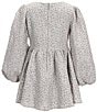 Bardot Little/Big Girls 4-16 Balloon Sleeve Mirae Sequin-Embellished Embroidered Mini Dress, Color:Silver - Image 2