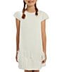 Color:Orchid White - Image 4 - Little/Big Girls 4-16 Cap Sleeve Zuri Floral/Lace Overlay Mini Dress