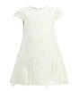 Color:Orchid White - Image 6 - Little/Big Girls 4-16 Cap Sleeve Zuri Floral/Lace Overlay Mini Dress