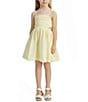 Bardot Little/Big Girls Zarela Sleeveless Fit-And-Flare Poplin Dress, Color:Lemon - Image 1
