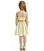 Bardot Little/Big Girls Zarela Sleeveless Fit-And-Flare Poplin Dress, Color:Lemon - Image 2