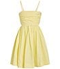 Bardot Little/Big Girls Zarela Sleeveless Fit-And-Flare Poplin Dress, Color:Lemon - Image 6
