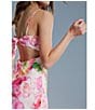 Color:Water Color - Image 6 - Malinda Floral Watercolor Print V-Neck Sleeveless Midi Dress
