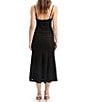 Color:Black - Image 2 - Stretch Scoop Neckline Sleeveless Midi Slip Dress