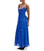 Bardot Veris V-neck Sleeveless Ruffle Front Chiffon Maxi Dress, Color:Electric Blue - Image 3