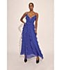 Bardot Veris V-neck Sleeveless Ruffle Front Chiffon Maxi Dress, Color:Electric Blue - Image 5