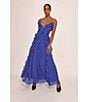 Bardot Veris V-neck Sleeveless Ruffle Front Chiffon Maxi Dress, Color:Electric Blue - Image 6