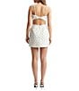 Bardot Vieda Linen Dotted Print Sweetheart Neck Sleeveless Bow Sheath Mini Dress, Color:White Black Spot - Image 2