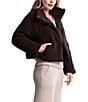Barefoot Dreams CozyChic® Brushed Knit Side Welt Pockets Puffer Jacket, Color:Umber - Image 3