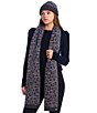 Color:Graphite/Carbon - Image 2 - Cozy Chic Collection In The Wild Beanie & Scarf Set