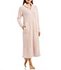 Color:Dusty Rose - Image 1 - CozyChic® Full Zip Front Caftan Robe