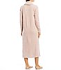 Color:Dusty Rose - Image 2 - CozyChic® Full Zip Front Caftan Robe