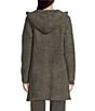 Color:Olive Branch - Image 2 - CozyChic Boucle Hooded Patch Pocket Long Coatigan