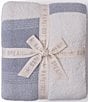 Barefoot Dreams CozyChic® Costa Block Throw Blanket, Color:Moonwater - Image 1