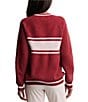 Barefoot Dreams CozyChic® Cotton Apres Pullover, Color:Crimson Red/Cream - Image 2