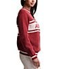 Barefoot Dreams CozyChic® Cotton Apres Pullover, Color:Crimson Red/Cream - Image 3
