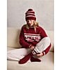 Barefoot Dreams CozyChic® Cotton Apres Pullover, Color:Crimson Red/Cream - Image 4