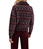 Barefoot Dreams CozyChic® FairIsle Print Half Zip Long Sleeve Pullover - Image 2