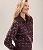 Barefoot Dreams CozyChic® FairIsle Print Half Zip Long Sleeve Pullover - Image 5