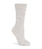 Color:Oyster/White - Image 1 - CozyChic® Heathered Socks