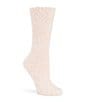 Color:Dusty Rose/White - Image 1 - CozyChic® Heathered Socks