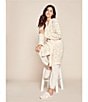 Barefoot Dreams CozyChic® Knit In the Wild Long Sleeve Leopard Print Short Robe, Color:Cream-Stone - Image 4