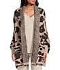 Barefoot Dreams CozyChic® Leopard Print Blanket Wrap, Color:Deep Willow Multi - Image 1