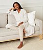 Barefoot Dreams CozyChic Light Ribbed Short Wrap Cozy Robe, Color:Silver/Pearl - Image 3
