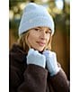 Barefoot Dreams CozyChic Lite Fingerless Gloves, Color:Snow Drop - Image 2