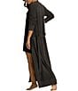 Barefoot Dreams CozyChic Lite Long Robe, Color:Carbon - Image 3