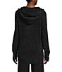 Color:Black - Image 2 - CozyChic™ Lite Shirttail Hooded Pullover