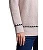 Barefoot Dreams CozyChic® Ribbed Sweater With Blanket Stitch - Image 5
