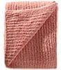 Barefoot Dreams CozyChic Ribbed Throw Blanket, Color:Dusty Coral - Image 1
