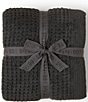 Barefoot Dreams CozyChic® Solid Waffle Knit Throw Blanket, Color:Carbon - Image 1