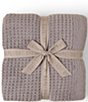 Barefoot Dreams CozyChic® Solid Waffle Knit Throw Blanket, Color:Beack Rock - Image 1