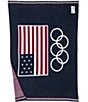 Color:Indigo/Multi - Image 2 - CozyChic® Team USA Flag Olympic Ring Throw Blanket