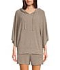 Barefoot Dreams CozyChic Ultra Lite® Bell Sleeve Hoodie, Color:Pewter - Image 1